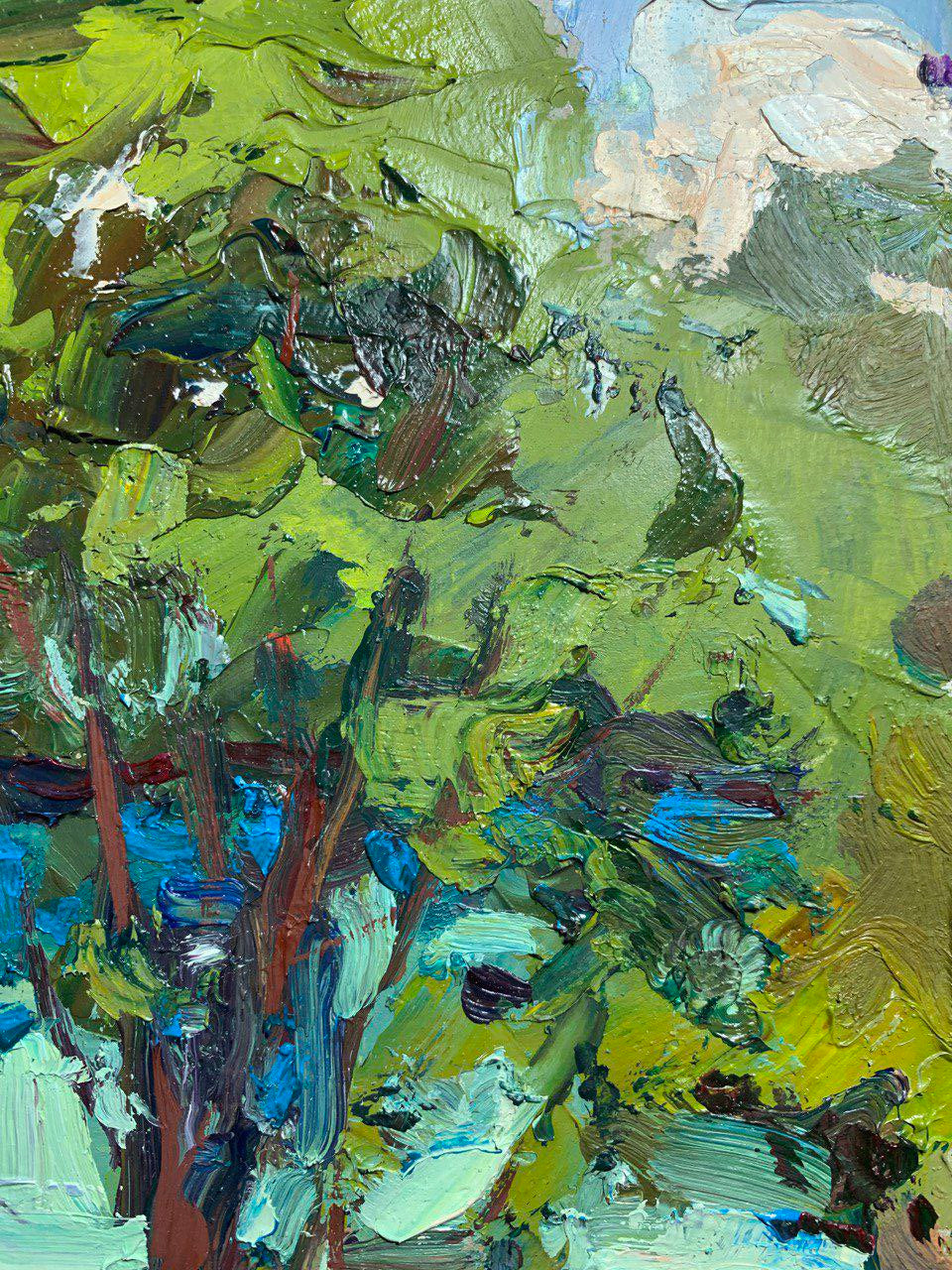 In Cherednichenko's oil painting, the intensity of noon is palpable