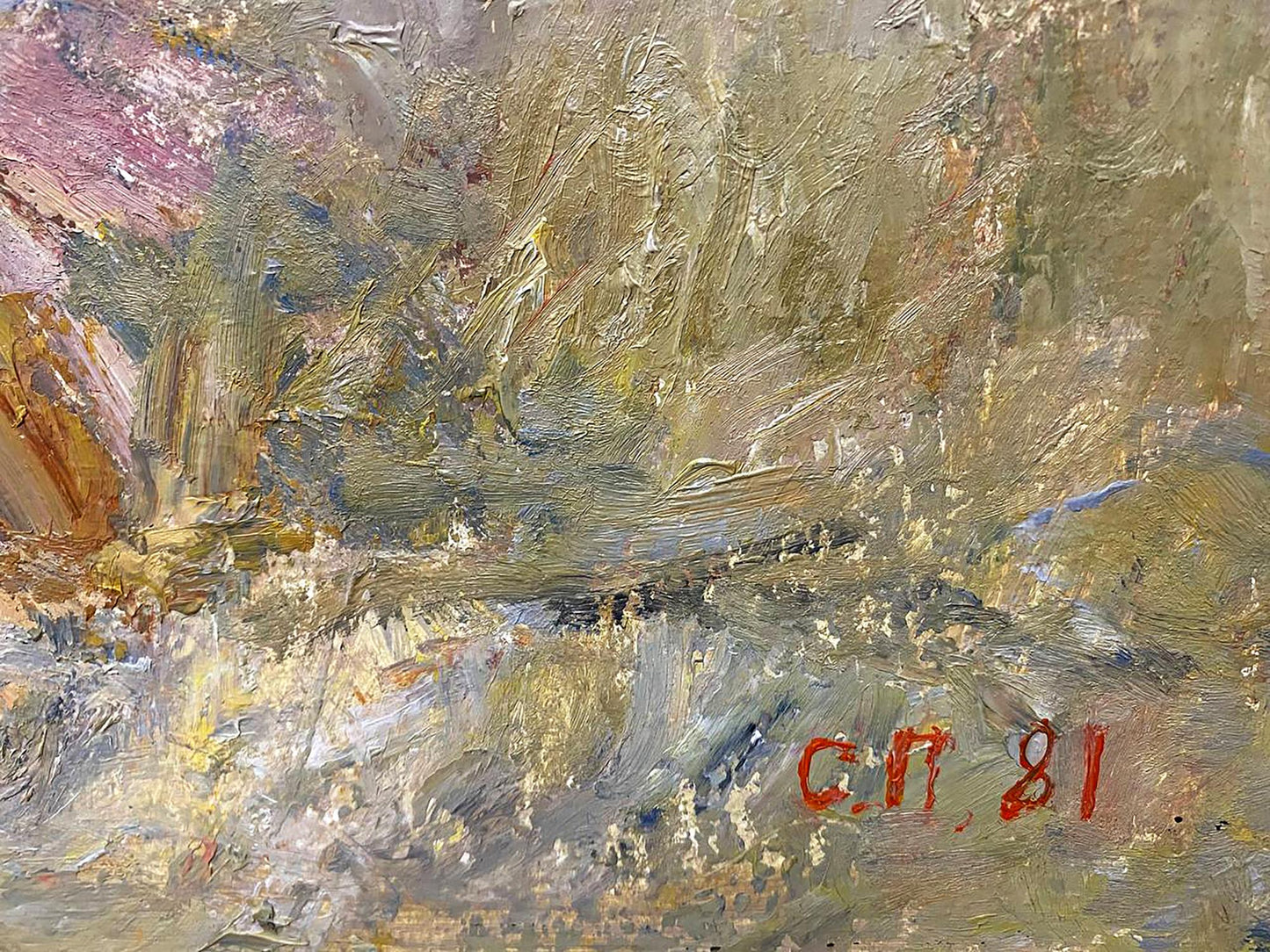 Oil painting Ancient city Petrashevsky Stanislav Vasilievich