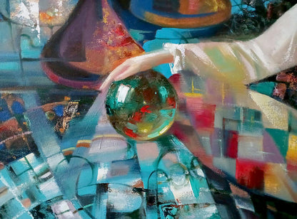 Abstract oil painting Queen Anatoly Tarabanov