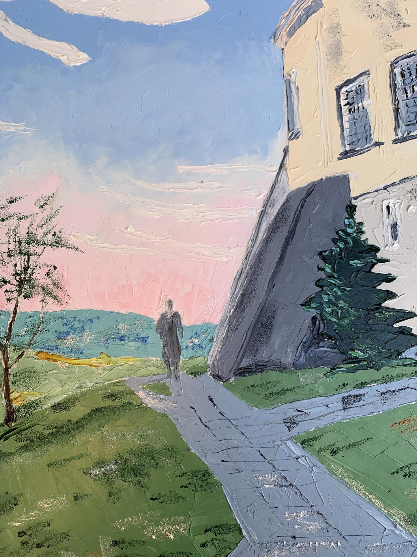 Oil painting Next to the penthouse Oleksandr Gukalov