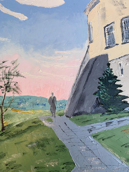 Oil painting Next to the penthouse Oleksandr Gukalov