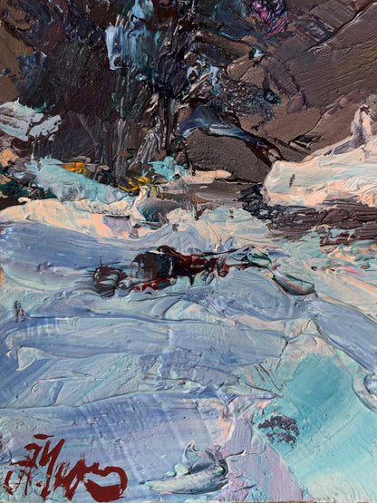 Oil painting Winter night Oleksiyander Cherednichenko