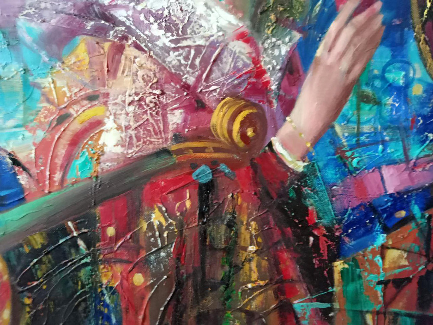 Abstract oil painting Fairytale city Anatoly Borisovich Tarabanov