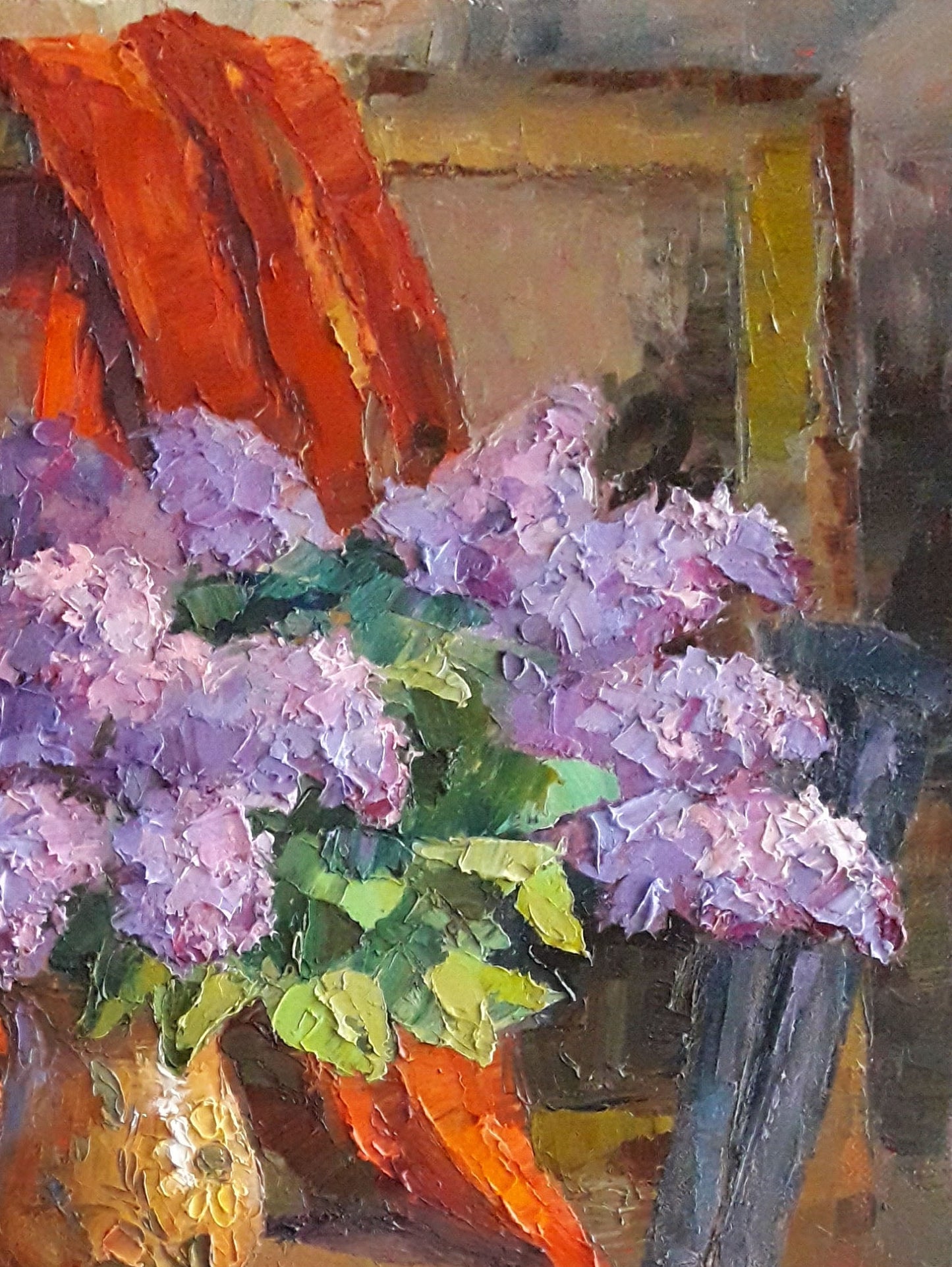Oil painting Lilac on the bedside table Serdyuk Boris Petrovich