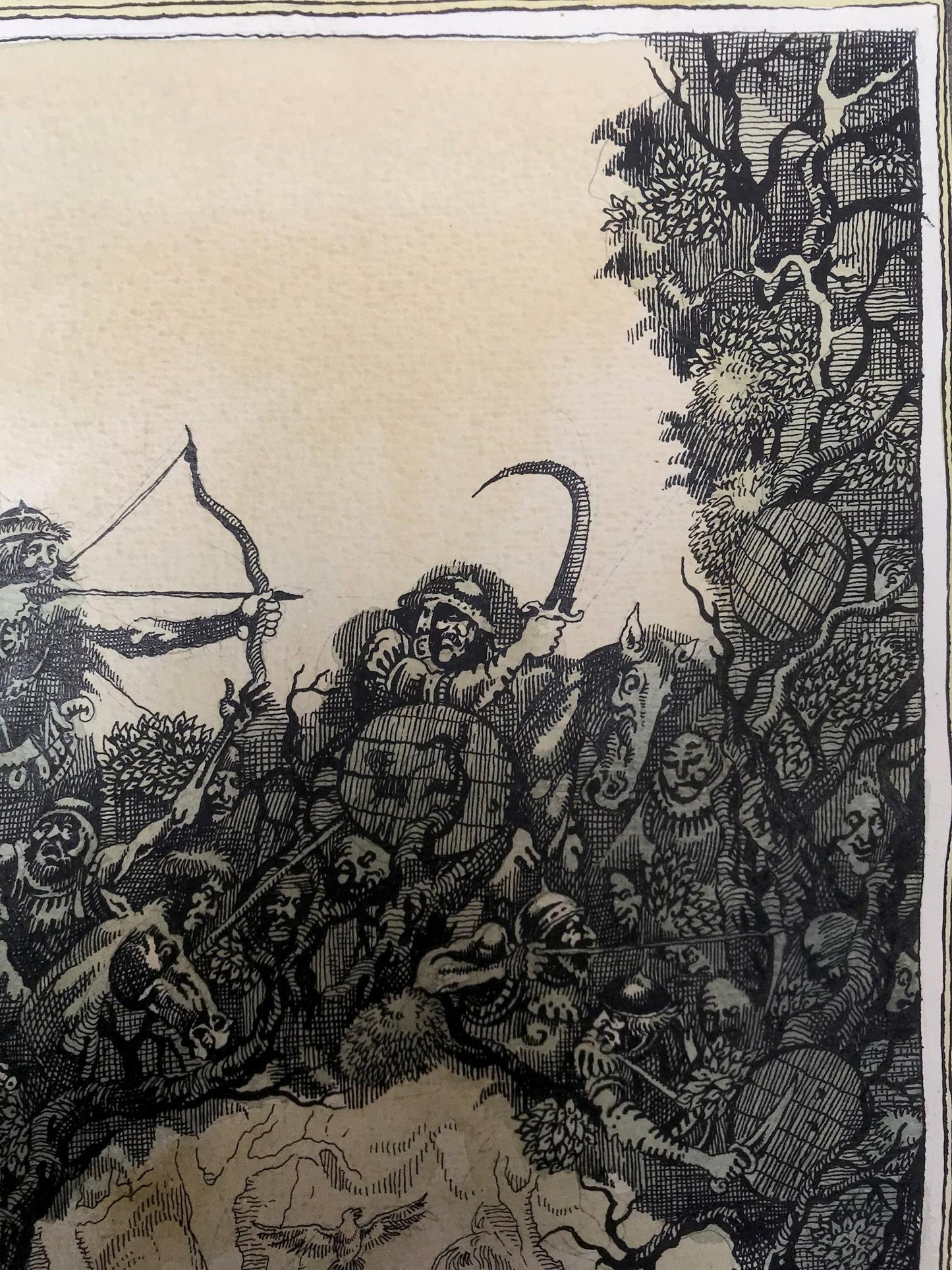 Watercolor painting Meeting with the prophet Alexander Arkadievich Litvinov