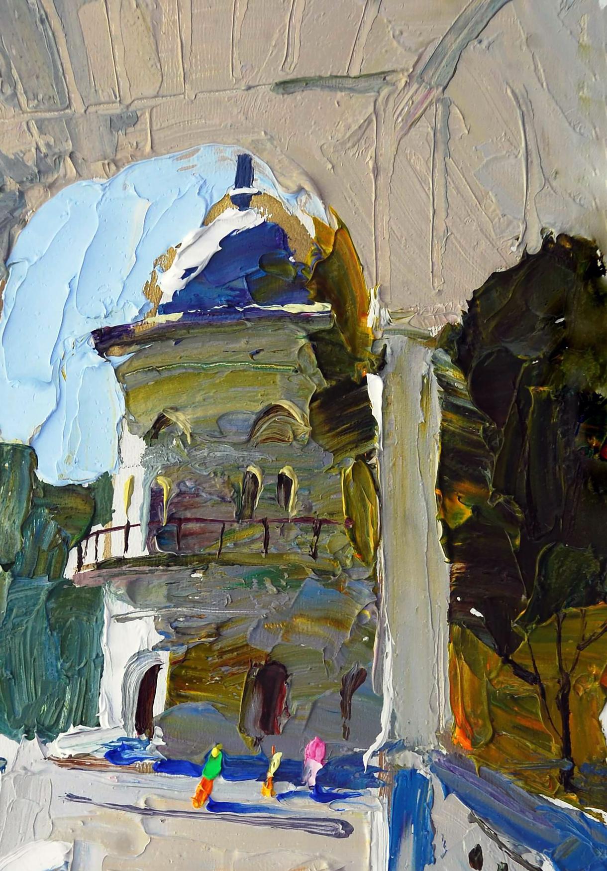 Oil painting In the mountains Egor Shvachunov