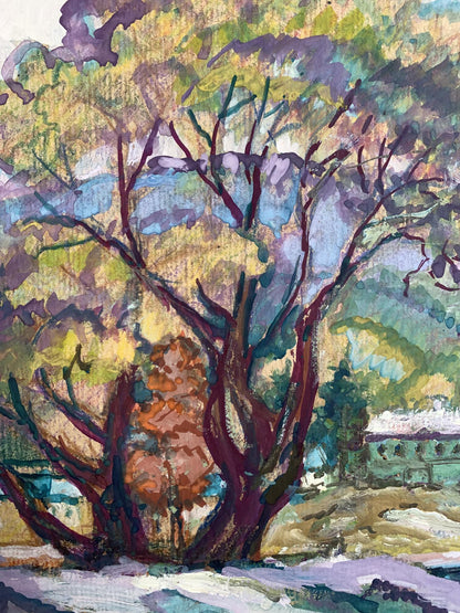 Oil painting Spring near the monastery Nikolay Leshchuk