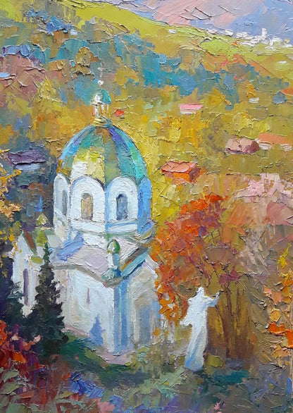 Oil painting Autumn in Slavsko Serdyuk Boris Petrovich