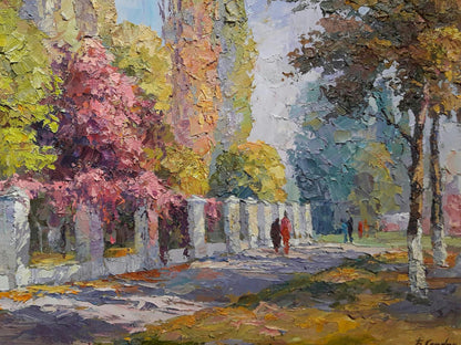 Oil painting Autumn Alley Serdyuk Boris Petrovich