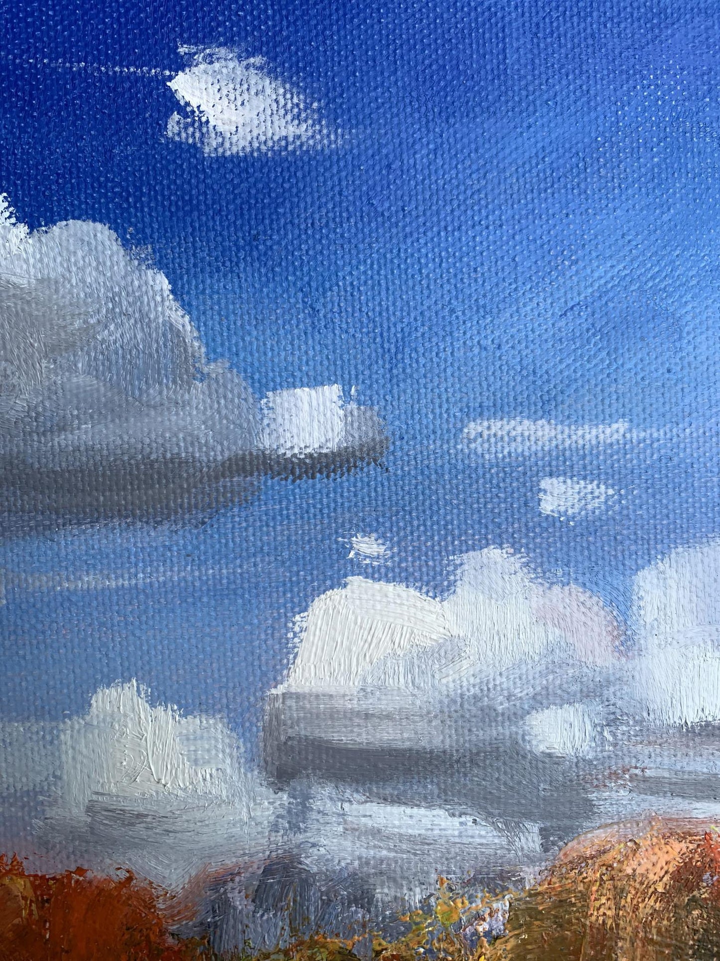 Oil painting Cloudy day Unknown artist