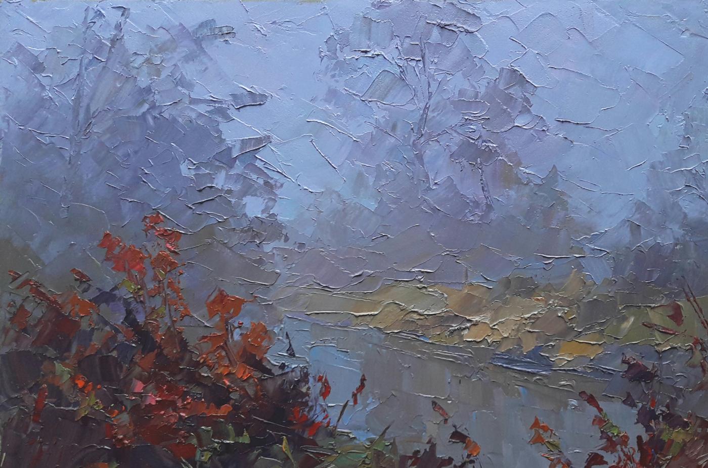 Oil painting Fog on Tissey Serdyuk Boris Petrovich