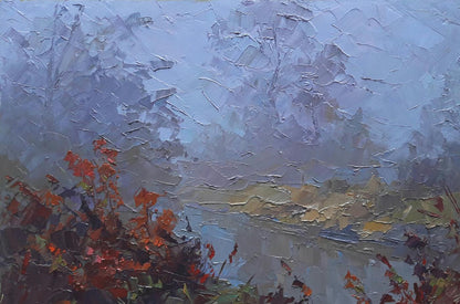 Oil painting Fog on Tissey Serdyuk Boris Petrovich