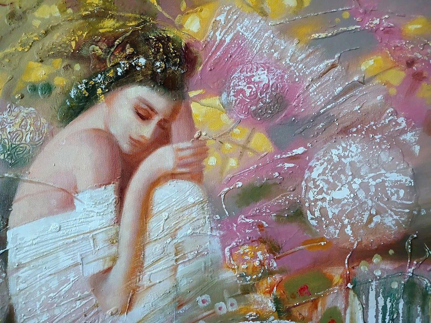 Abstract oil painting White dream Anatoly Tarabanov