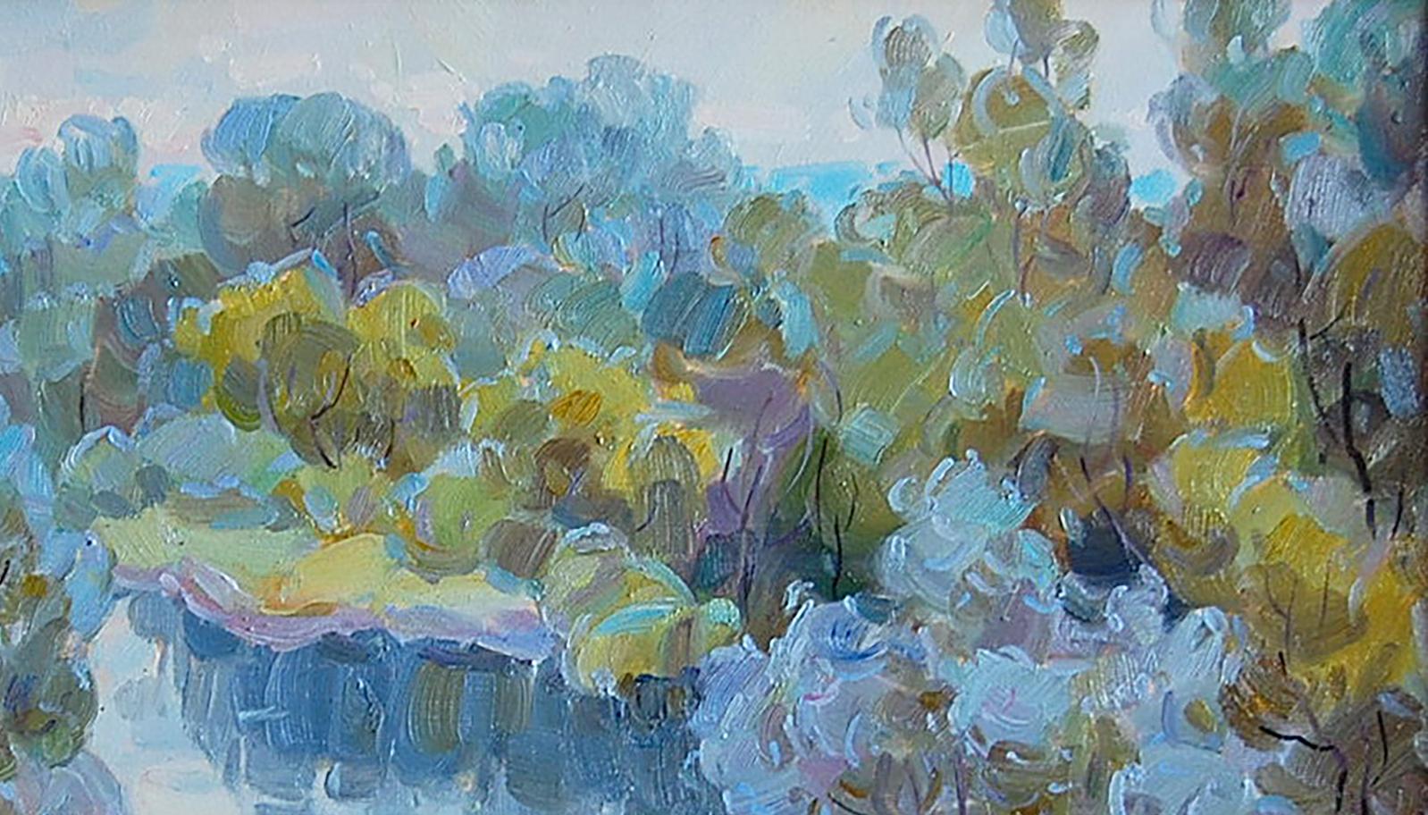 Oil Painting Summer Nature Landscape 