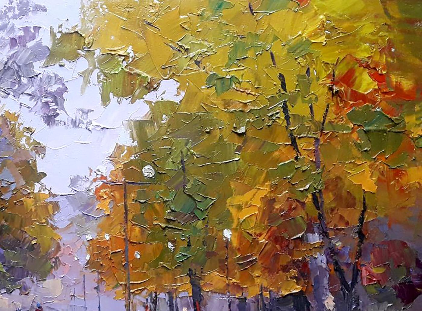 Oil painting City Center Green Space Boris Serdyuk