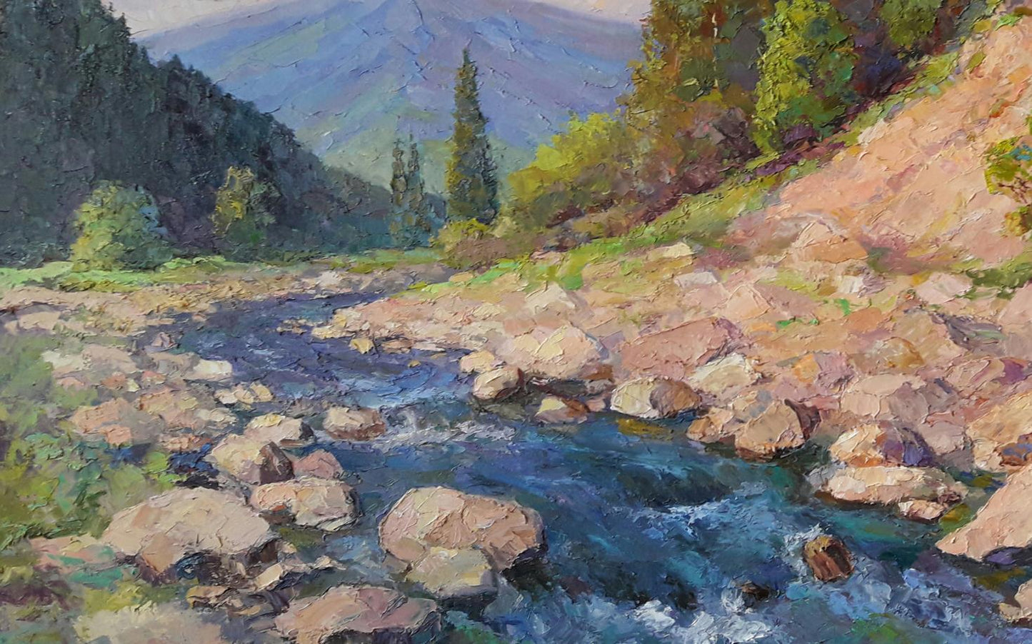 Oil painting Mountain river Serdyuk Boris Petrovich №SERB 259