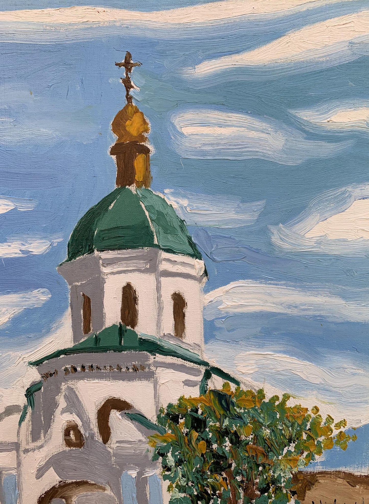 Oil painting City Church Oleksandr Gukalov