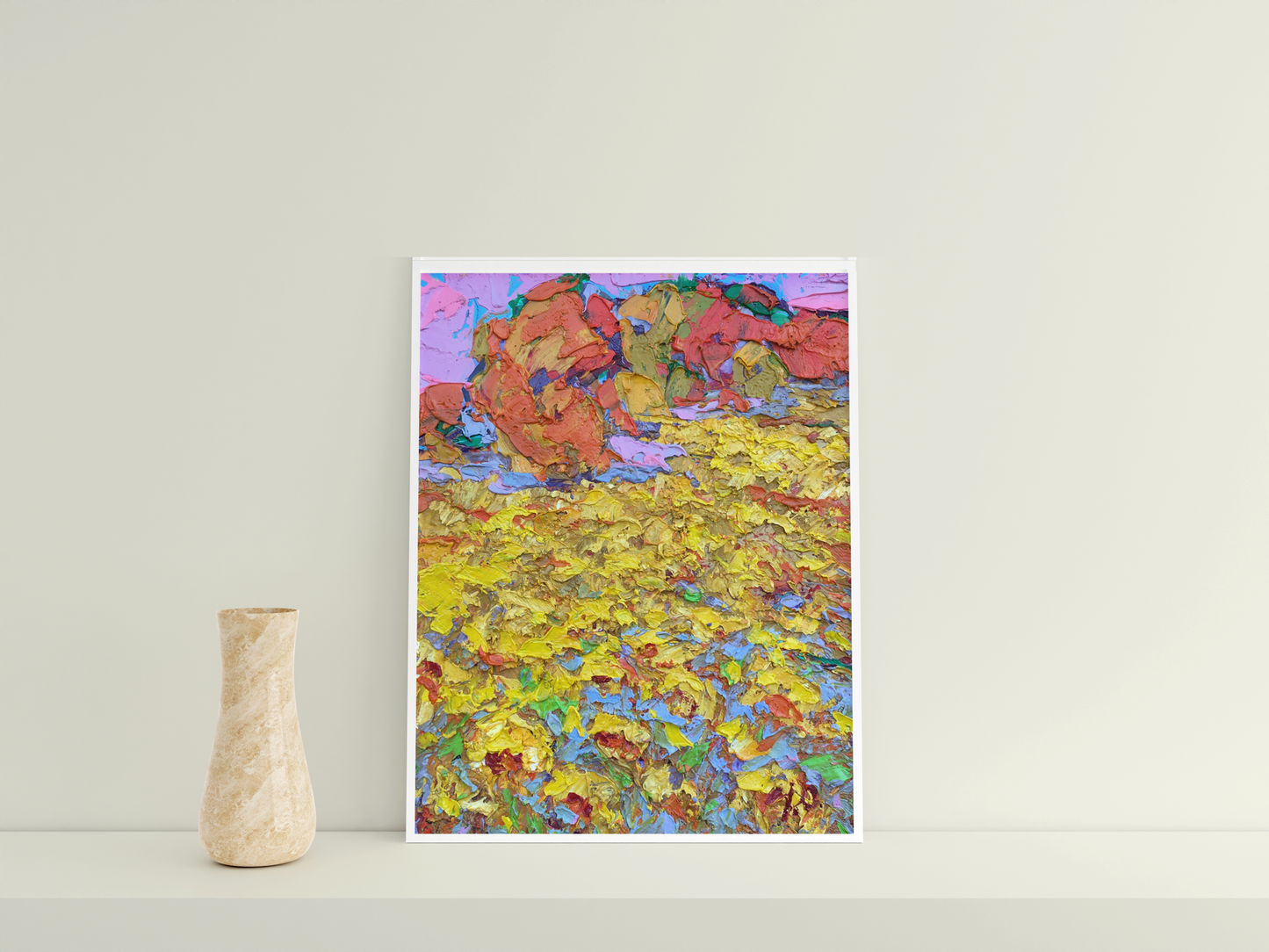 Oil painting Bathed in sun