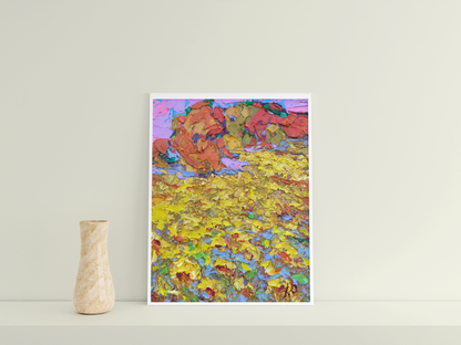 Oil painting Bathed in sun