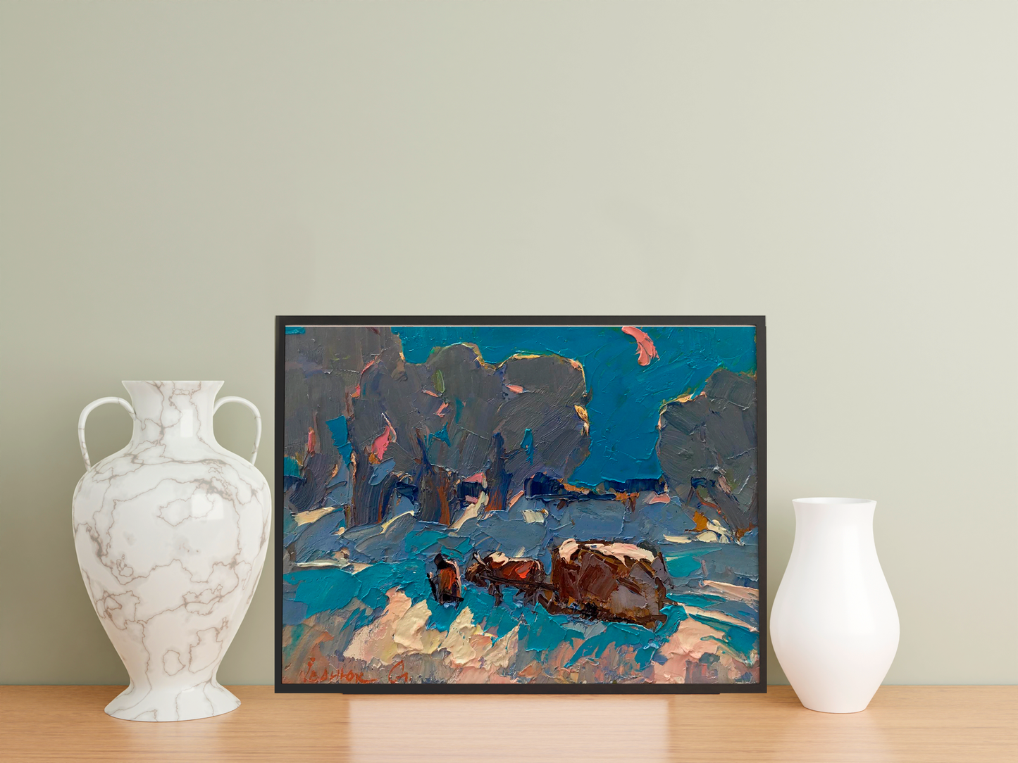 Village landscape Art 