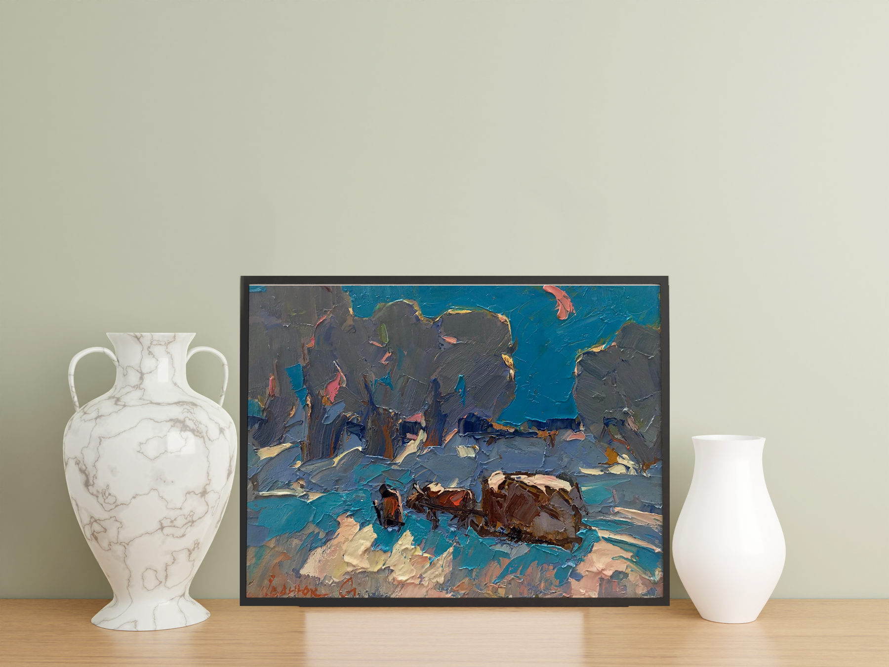 Village landscape Art 