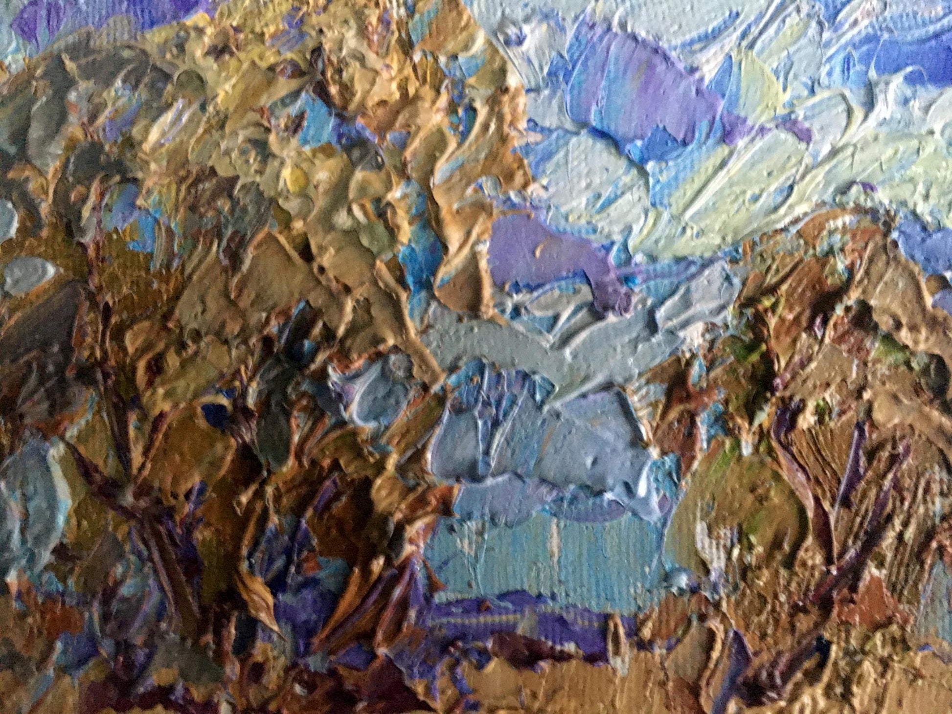 Oil Painting Nature Landscape Village landscape Art 