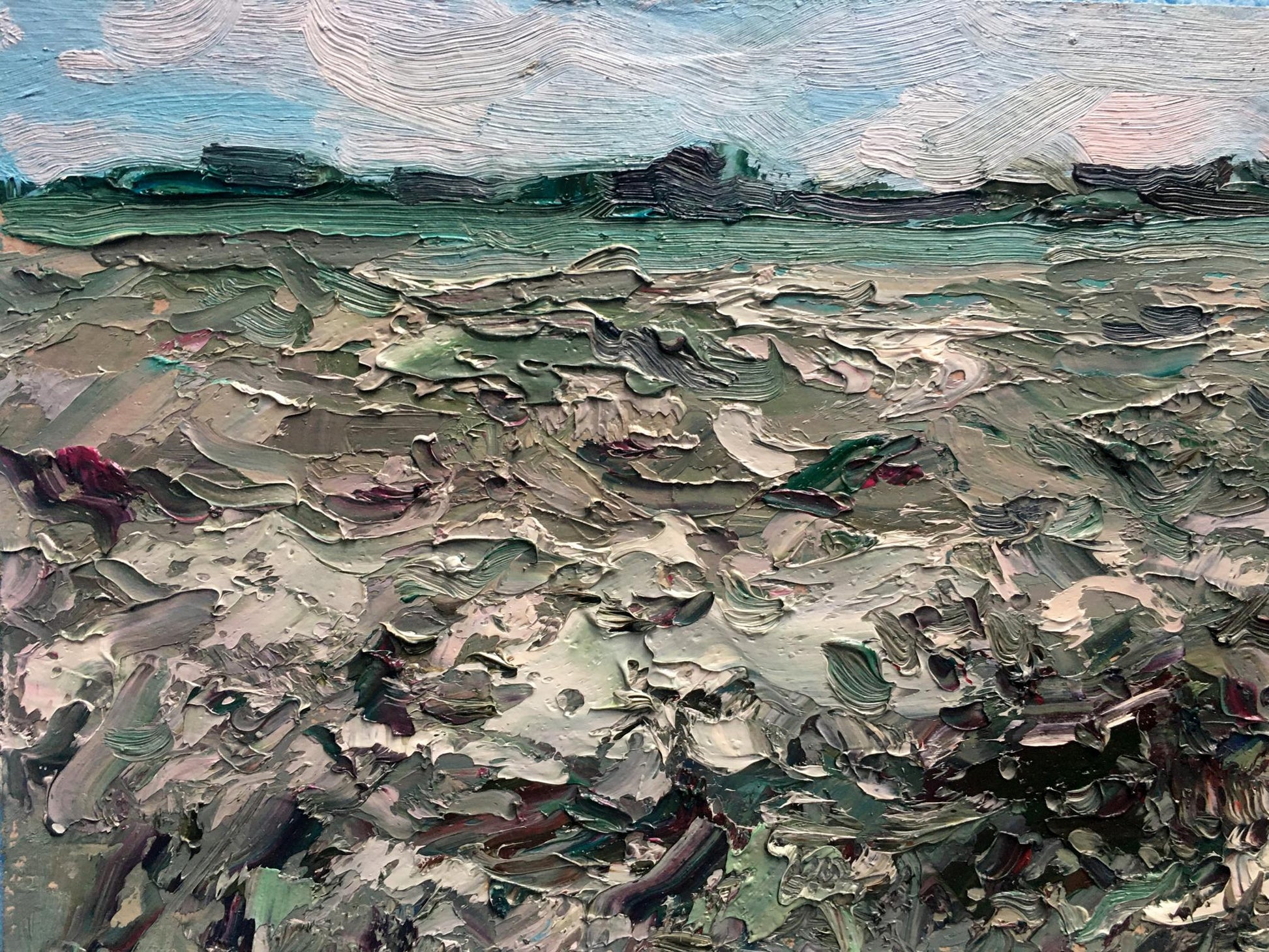 Oil painting Field Landscape 
