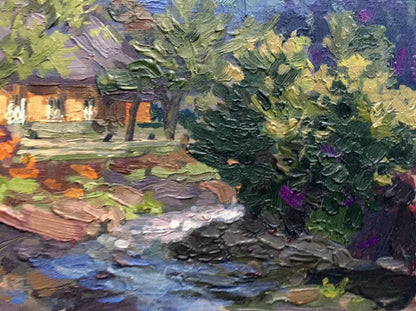 Oil painting Transcarpathian village Batrakov Vladimir Grigorievich