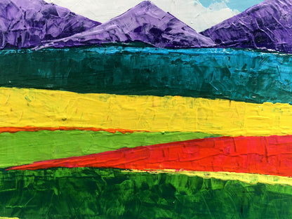 Oil painting Sunny day among the mountains V. Zadorozhnya