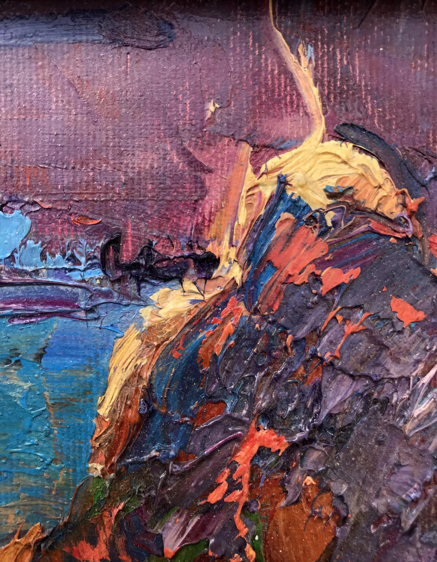 Oil Painting Nature Landscape Village landscape Art 