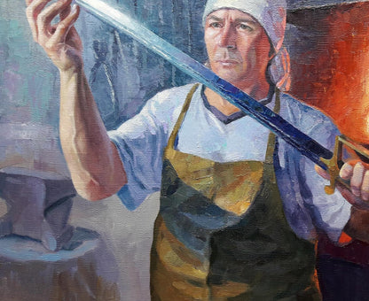 Serdyuk Boris Petrovich's Artistry: The Blacksmith in Oil