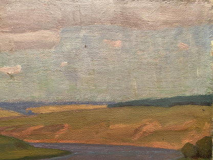 Oil painting River view Nikolai Hrustalenko