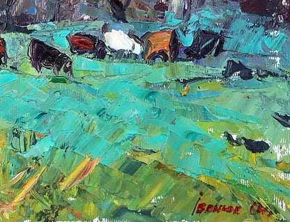 Oil painting Morning in the meadows Ivanyuk Alex