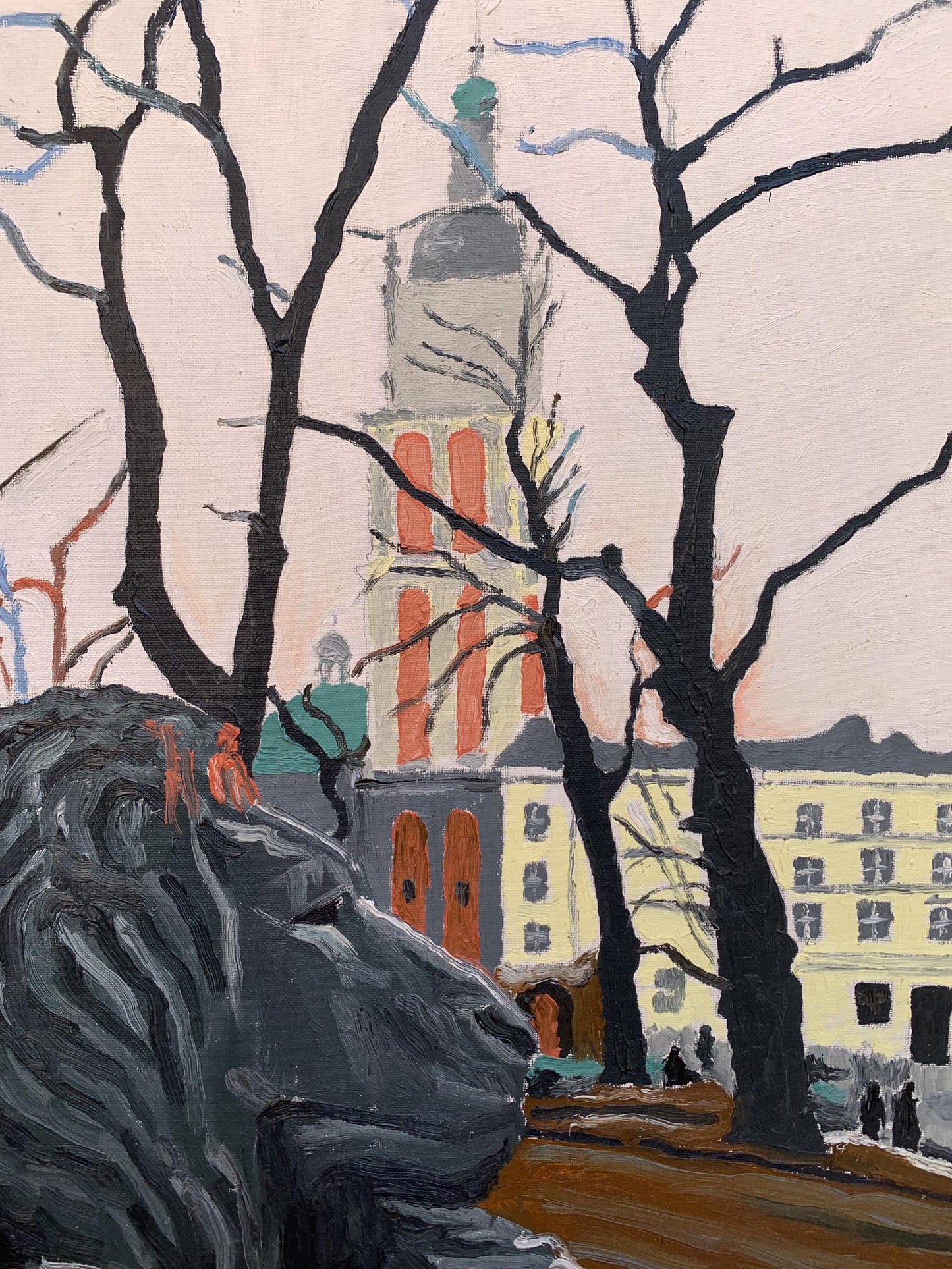 Oil painting Town Square Oleksandr Gukalov