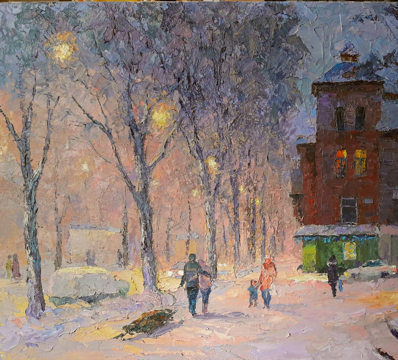 Oil painting On the eve of the New Year holidays Serdyuk Boris Petrovich