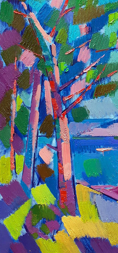 Oil painting Summer landscape Peter Dobrev