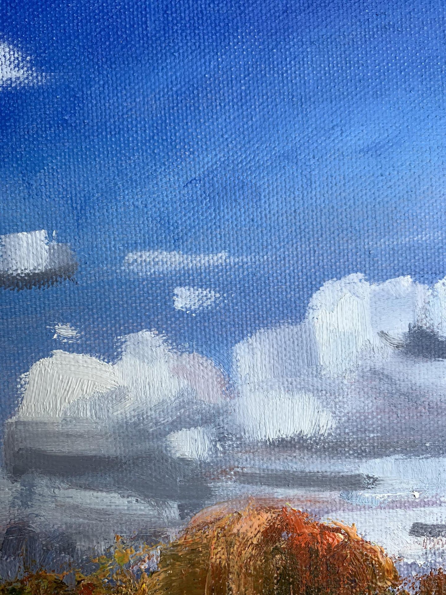 Oil painting Cloudy day Unknown artist