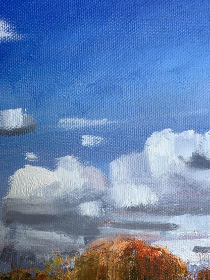 Oil painting Cloudy day Unknown artist