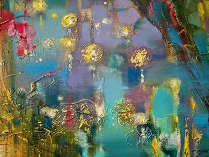 Abstract oil painting Kupala night Anatoly Tarabanov