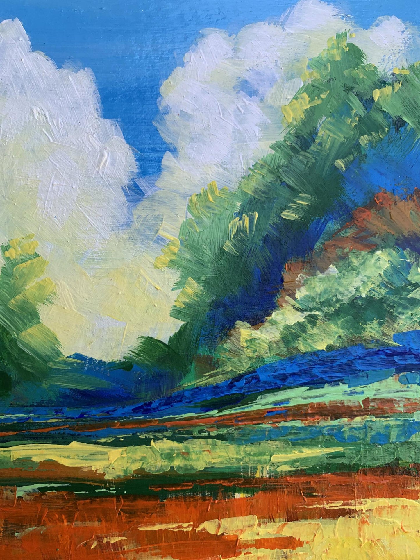 Oil painting Sun behind the clouds V. Zadorozhnya