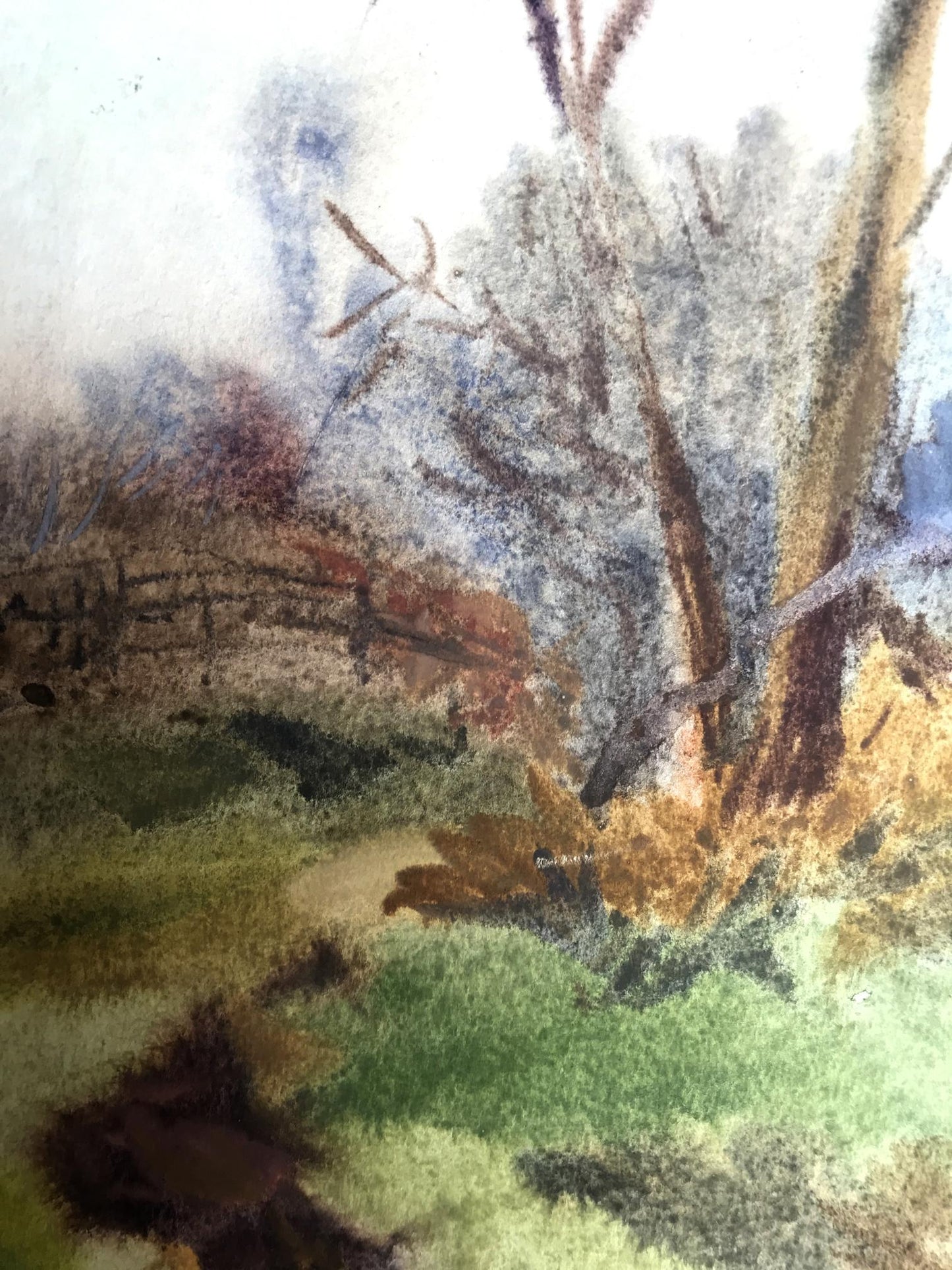 Riaboka's watercolor artwork, "In the Woods," evoking the enchantment of the forest.