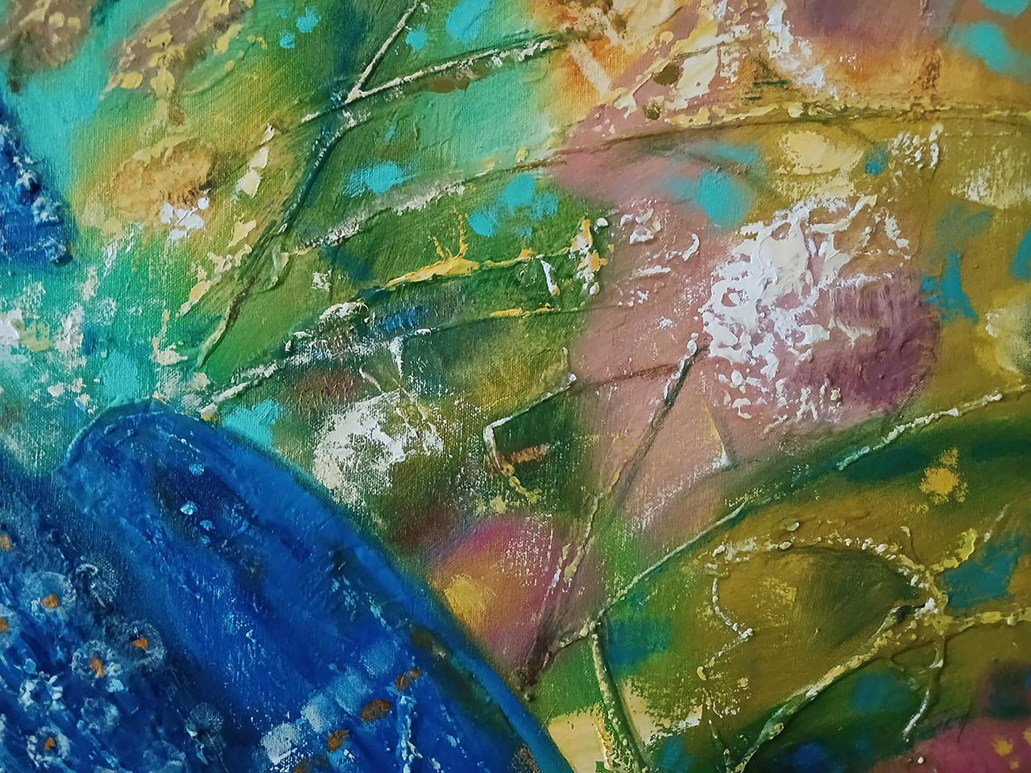 Abstract oil painting Blue Bird Anatoly Tarabanov