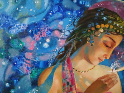 Abstract oil painting The Glow of the Moon Anatoly Tarabanov