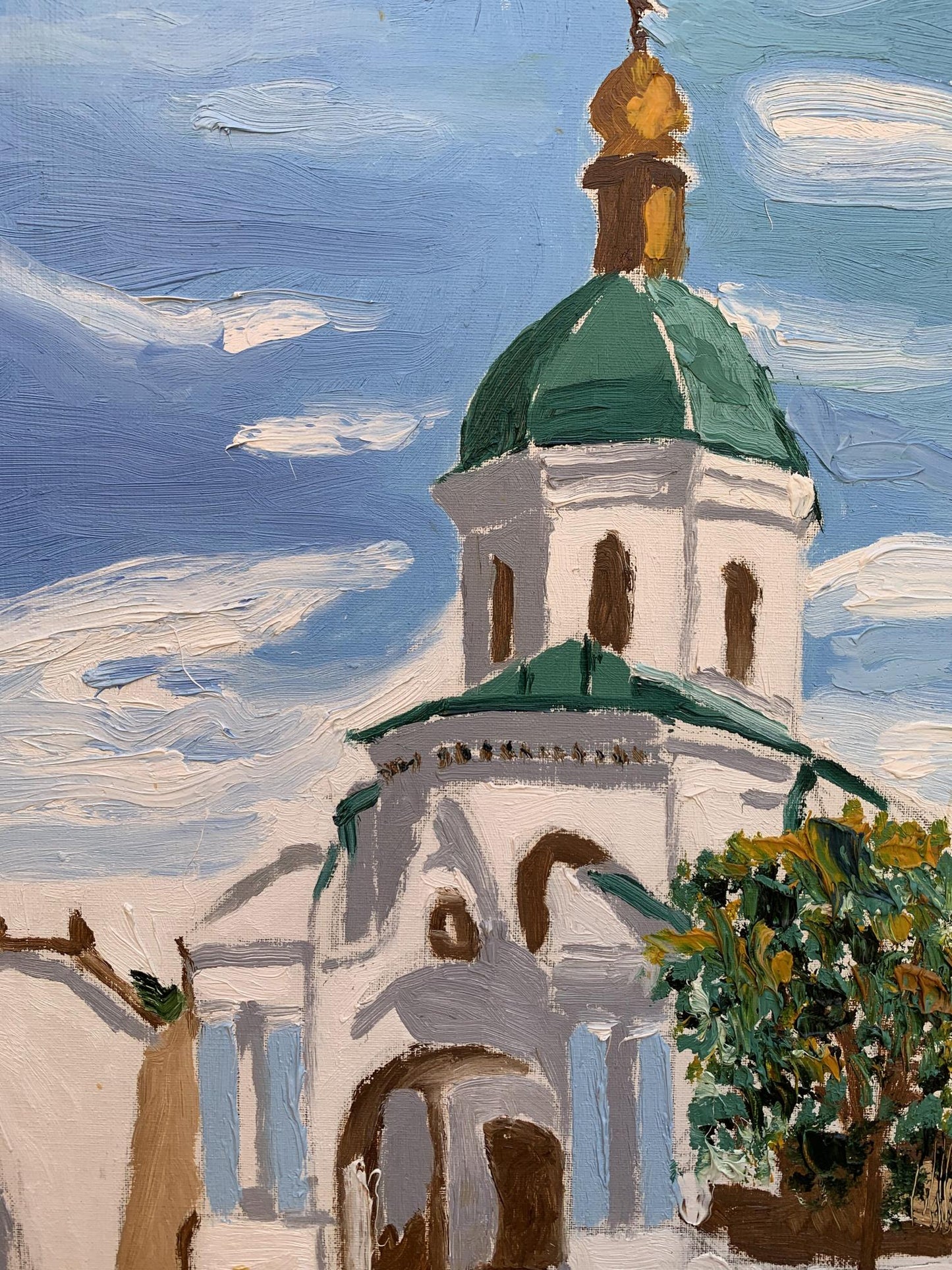 Oil painting City Church Oleksandr Gukalov