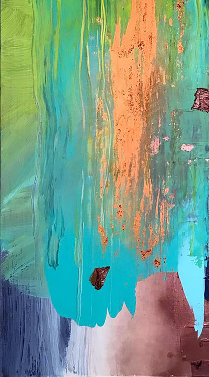 Acrylic painting Leaves Olga Melezhik