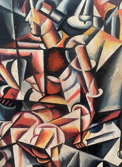 Abstract oil painting A look into the future V. Konotopsky