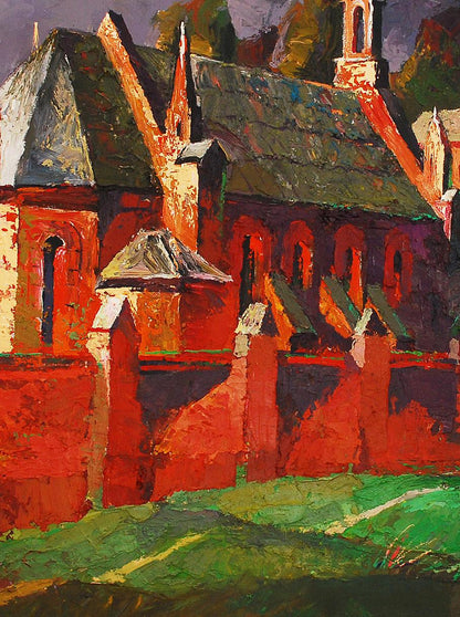 Oil painting Old misto. Storm Egor Shvachunov