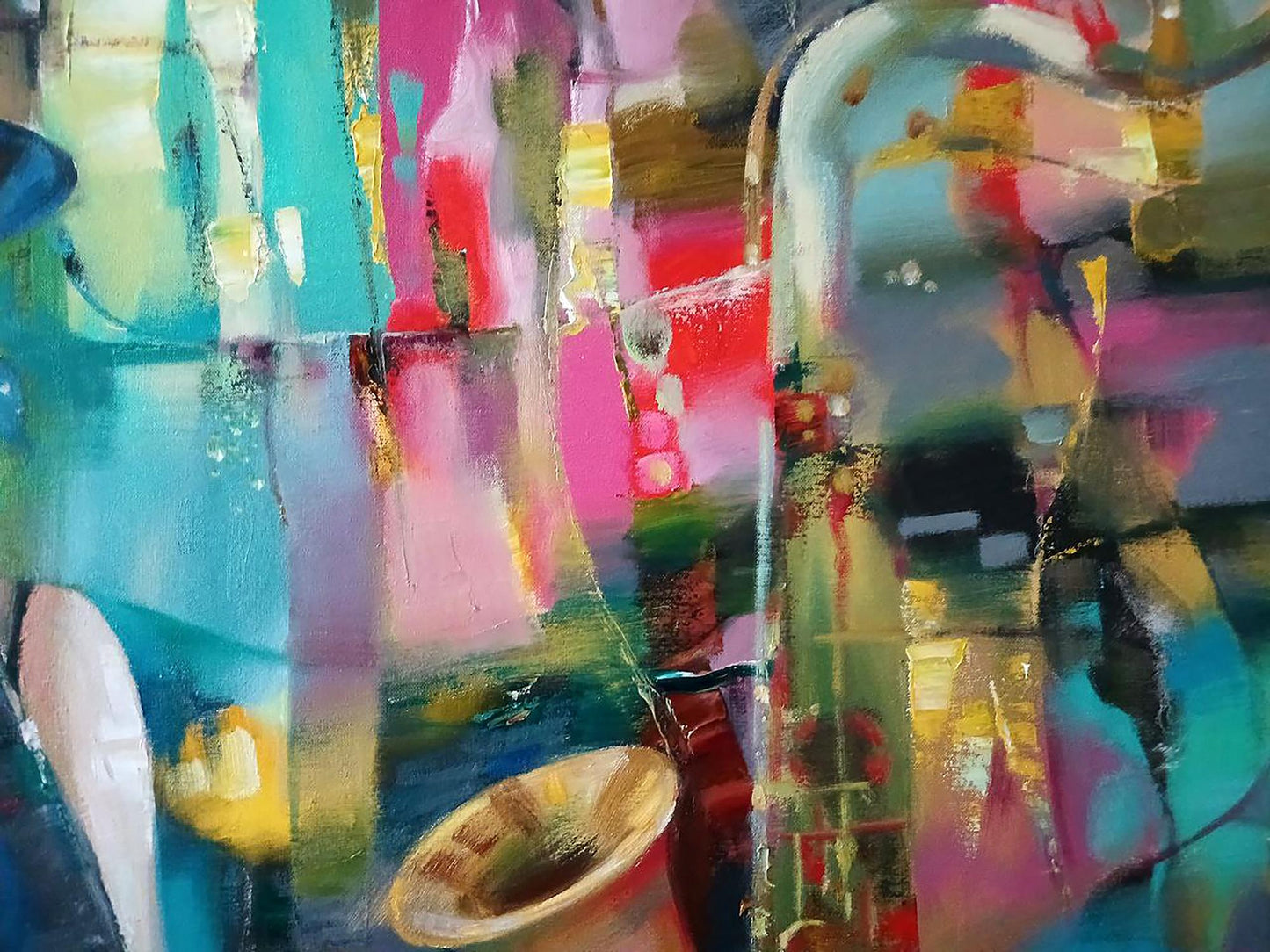 Abstract oil painting Evening Blues Anatoly Tarabanov