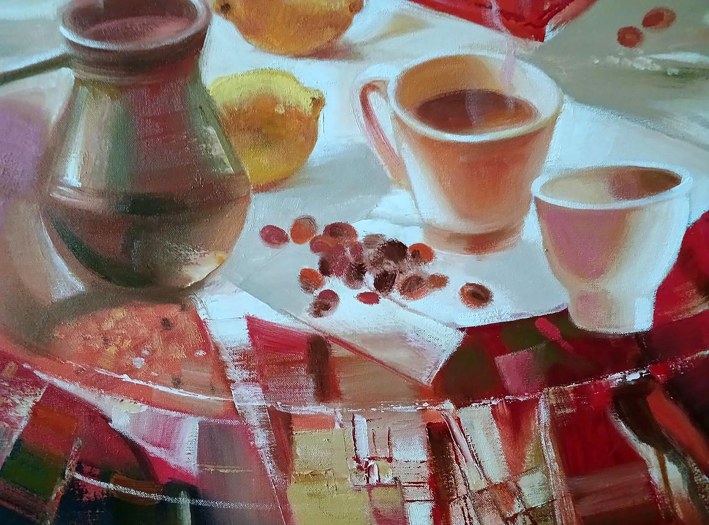 Abstract oil painting Delicious coffee Anatoly Tarabanov