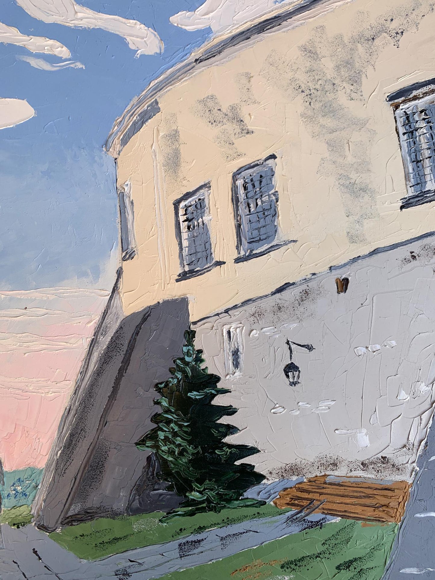 Oil painting Next to the penthouse Oleksandr Gukalov